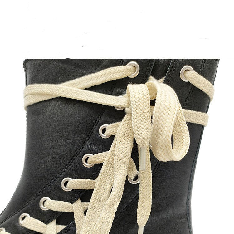 Lace-up Martin Heightening Leather Boots