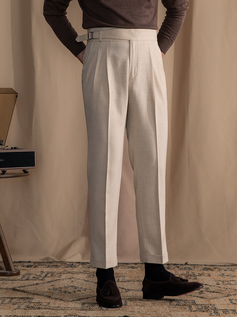 High-waisted All-in-one Dress Pants Retro Trend