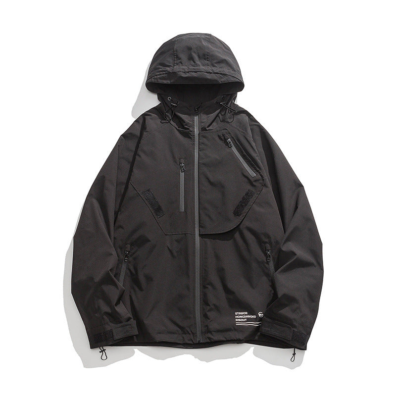 Hooded Jacket Coat Men's Sports Cargo