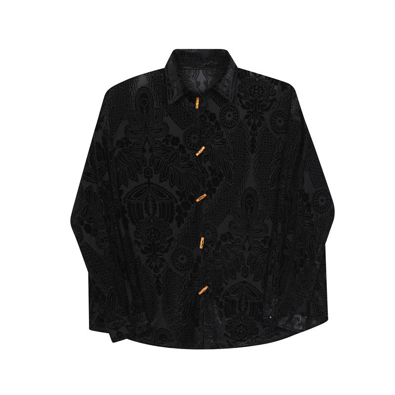 Wooden Velvet Jacquard Shirt