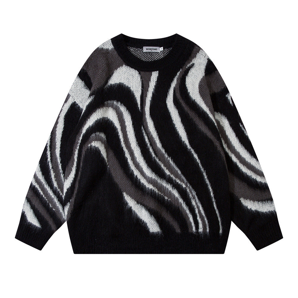 Zebra Pattern Hema Wool sweater(Unisex)