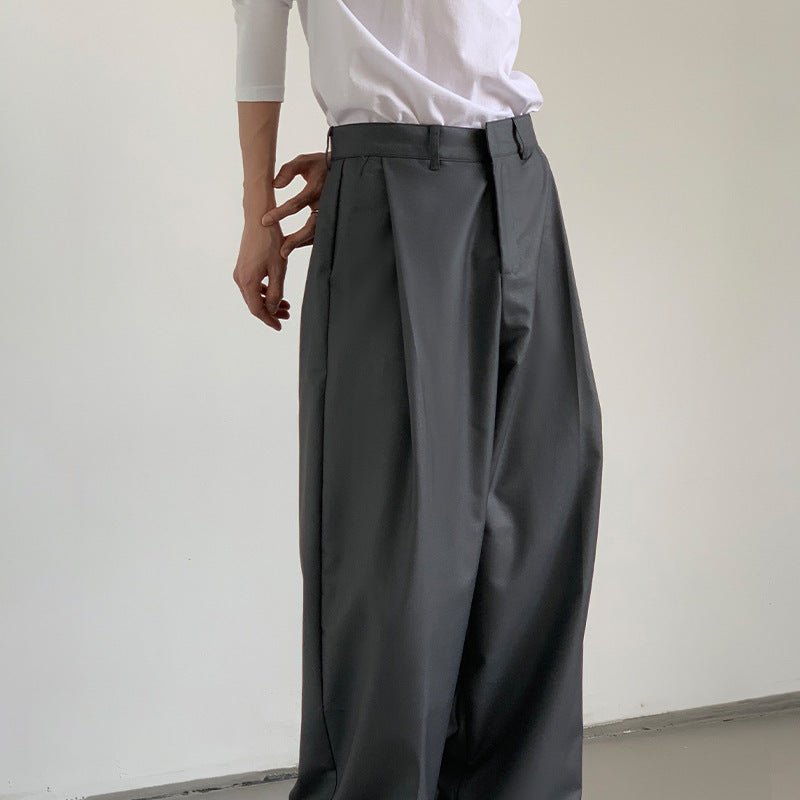 Gray Tears Sense  Baggy Straight Trousers