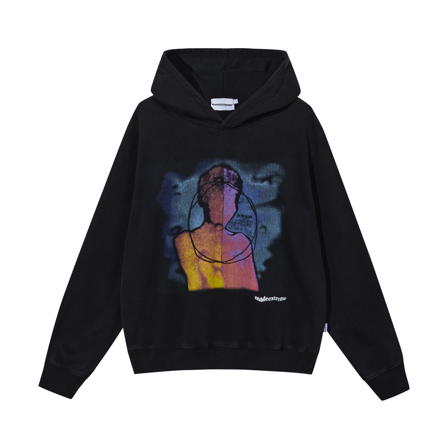 American Street Oil Painting Printed Hoodie