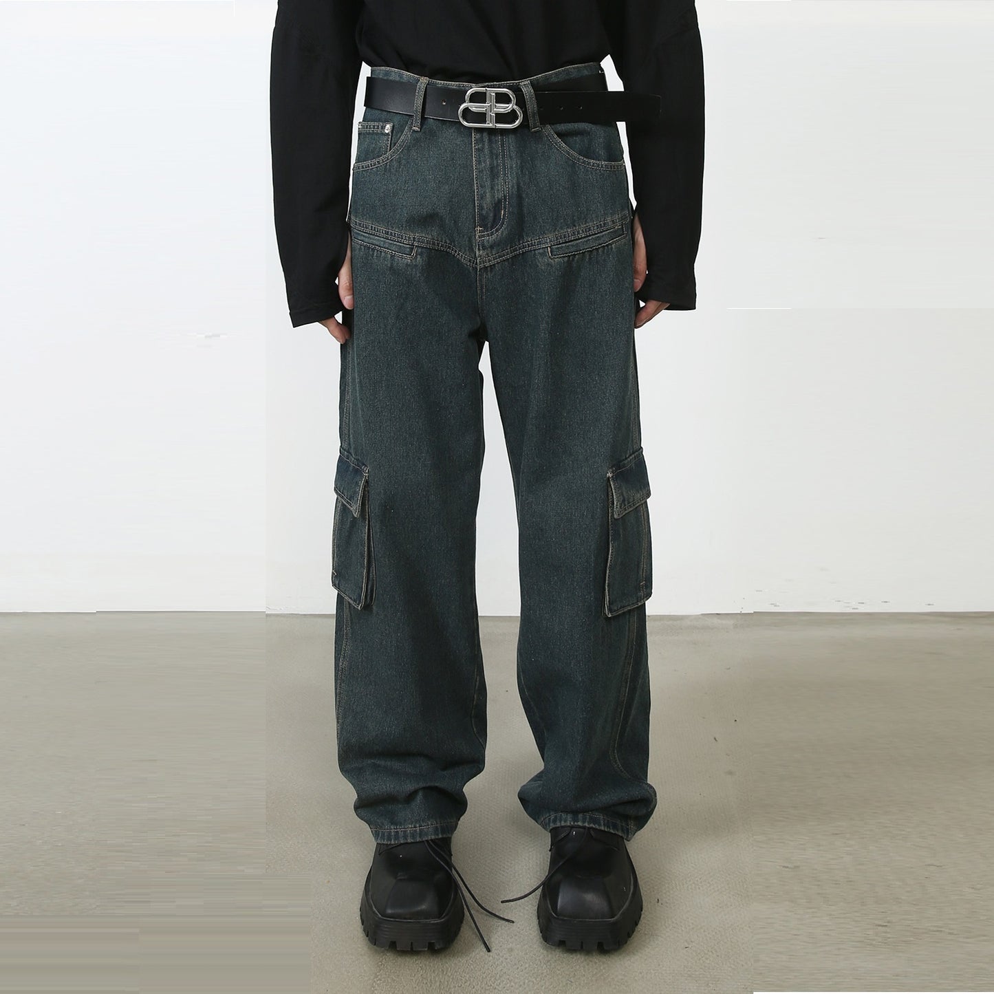 Multi-pocket American Washed Jeans