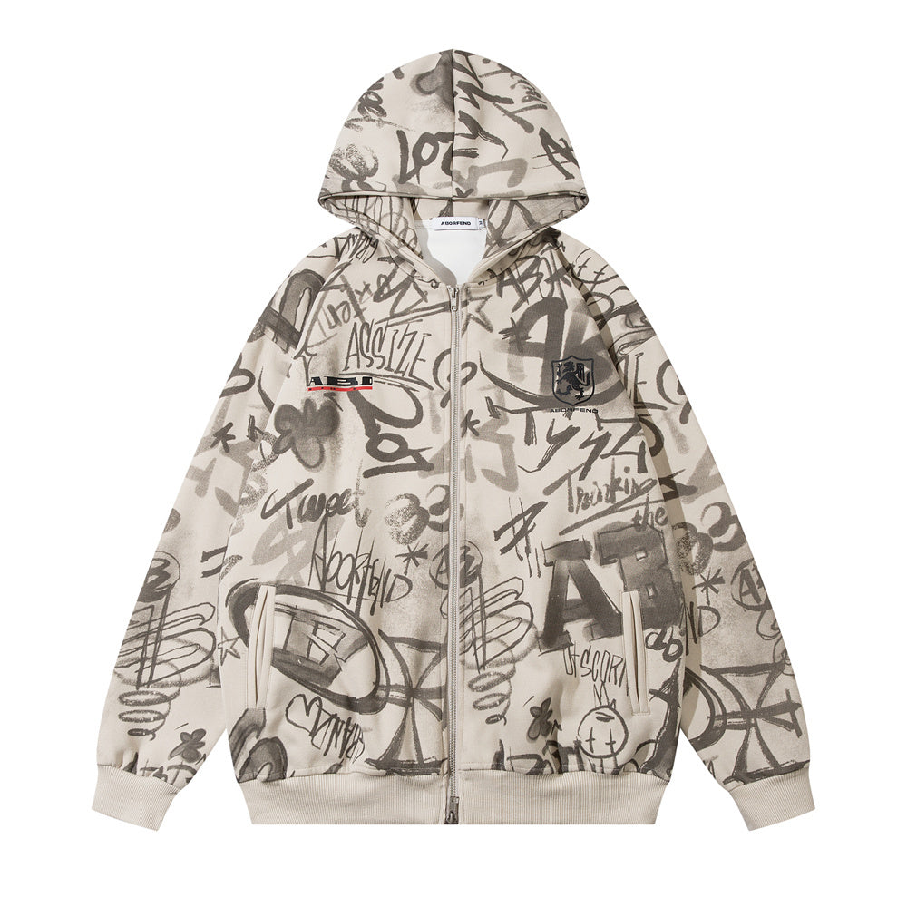 Hoodie Covered With Graffiti