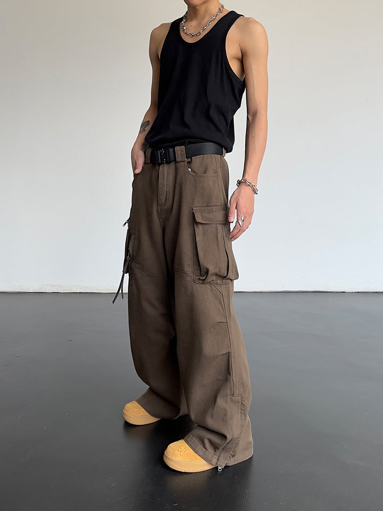 Vintage High Waist Loose Cargo Pants