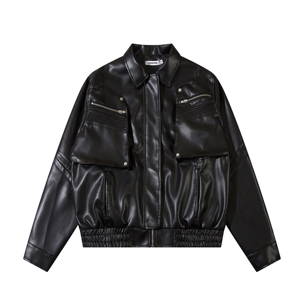 Loose PU Leather Jacket (Unisex)