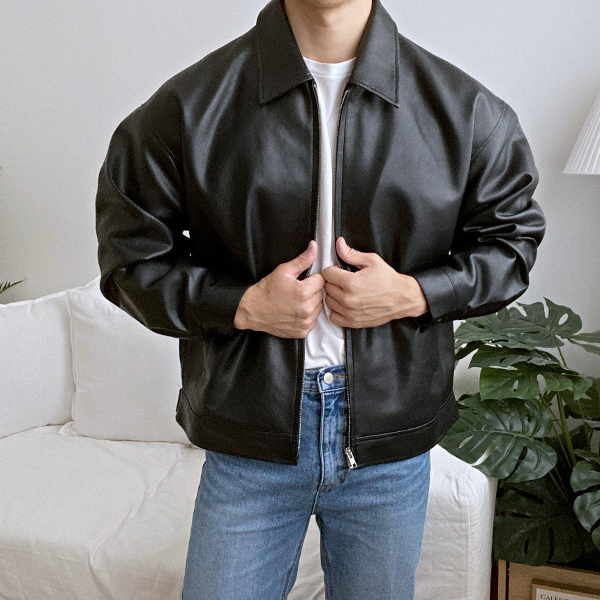 Leather Casual  Motorcycle Jacket