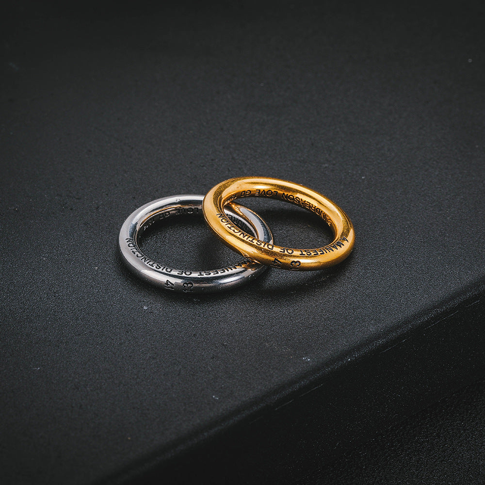 Love Ring Titanium Steel Ring Accessories For Men And Women