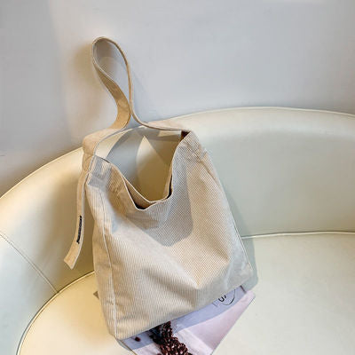 Corduroy Bucket Bag