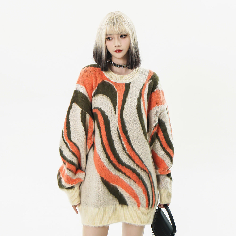 Zebra Pattern Hema Wool sweater(Unisex)