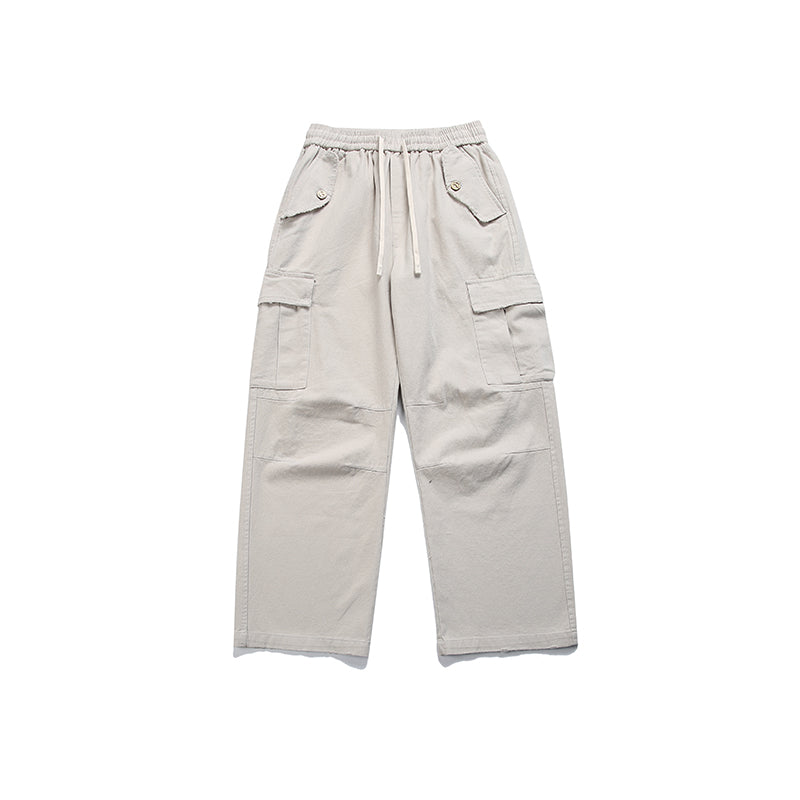 Elastic Waist Casual Cargo Pants