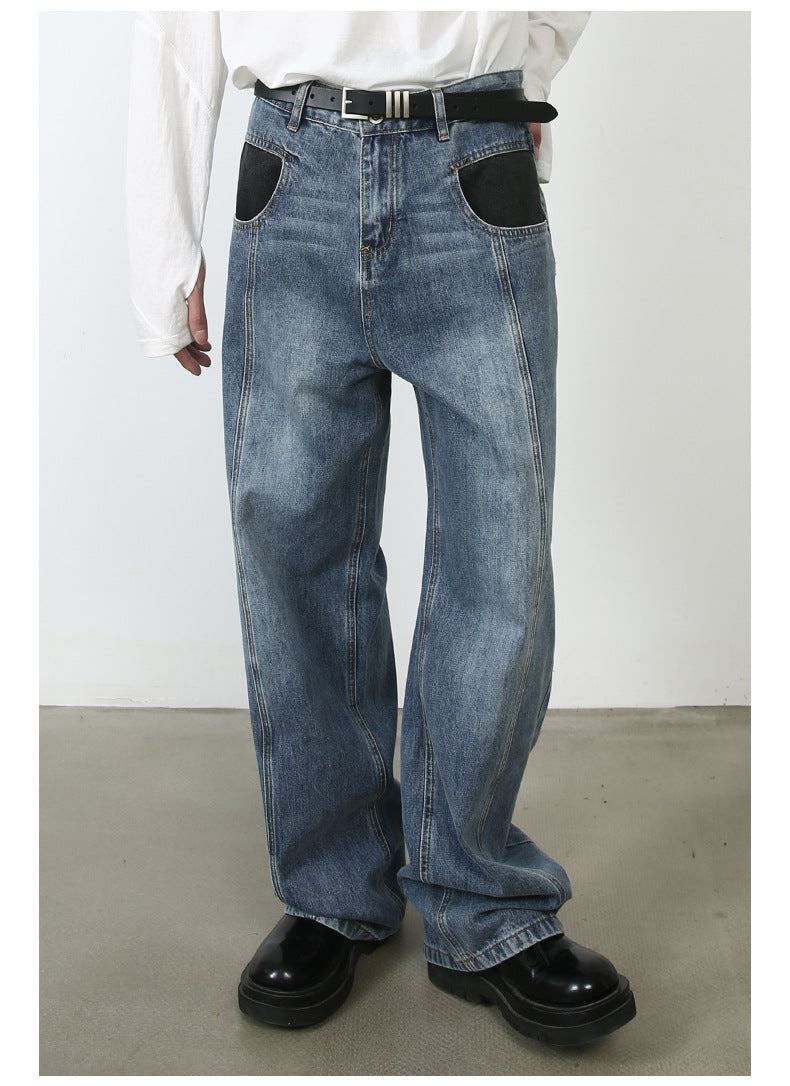 Vintage Jeans Special-interest Design Pants