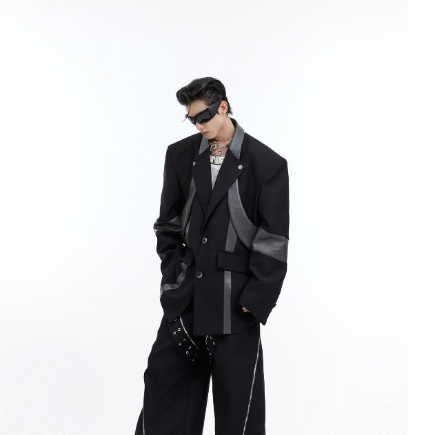 Three-dimensional Stitching Padded Shoulder Suit Jacket