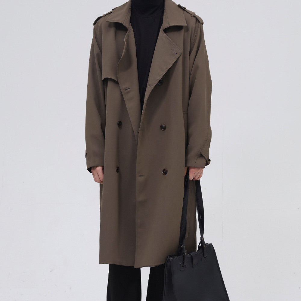 Double Breasted Simple Trench Coat