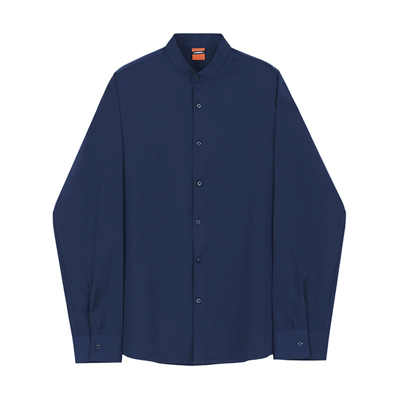 Stand-Up Collar Shirt Long Sleeve