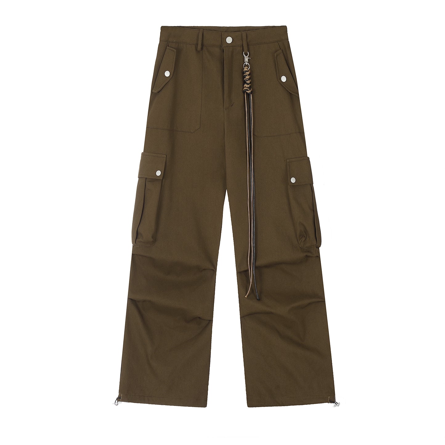 Loose Straight Leg Drape Cargo Pants