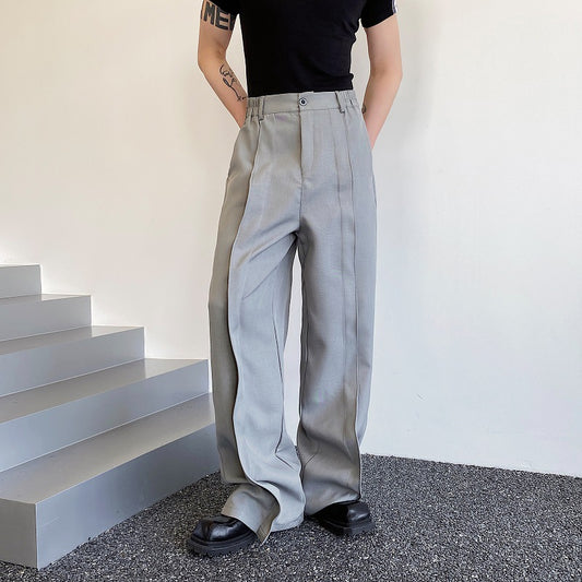 Straight Leg Pants With A Drooping Feel