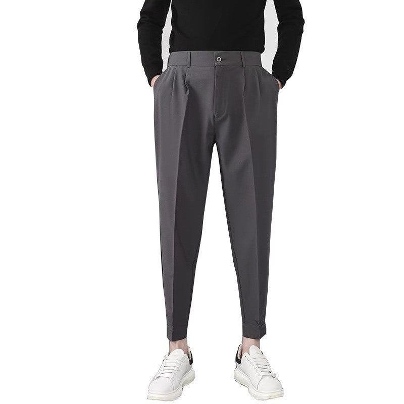 Casual Slim Velcro Cuff Trousers