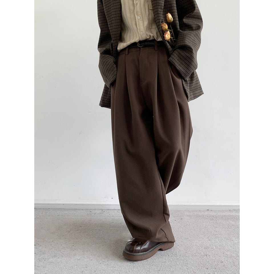 Retro Straight Casual Wide Pant