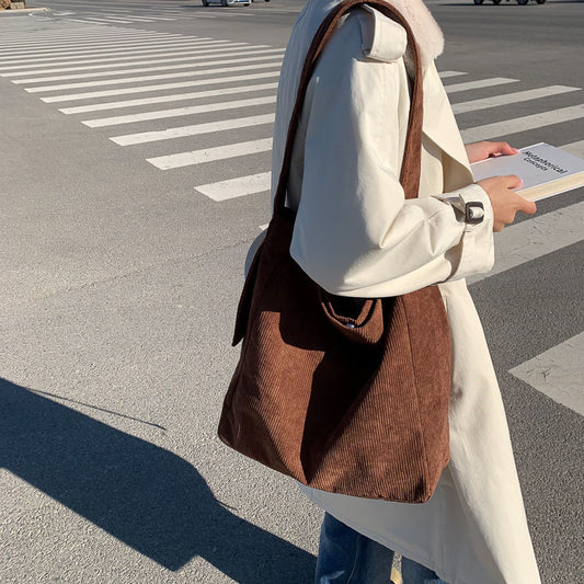 Corduroy Bucket Bag