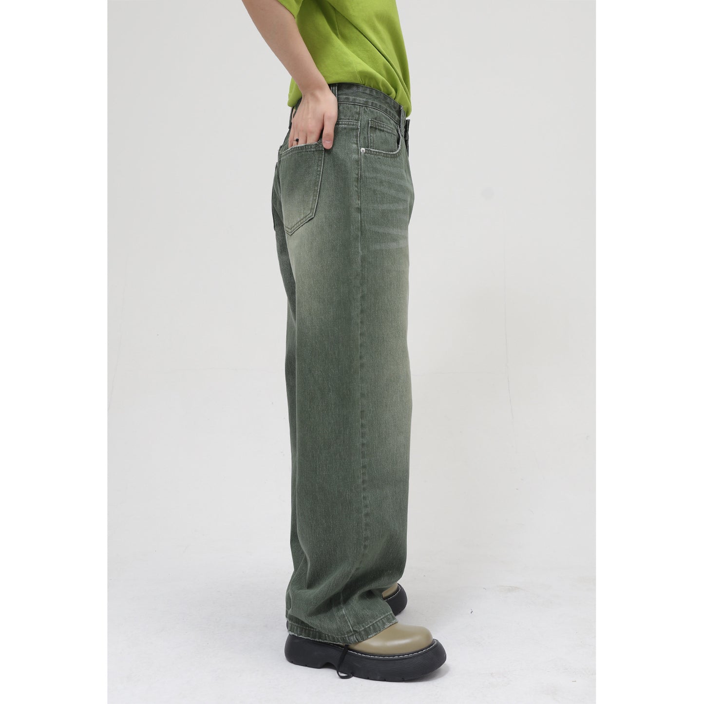 Seasons Loose Personality Washed Waist Pants