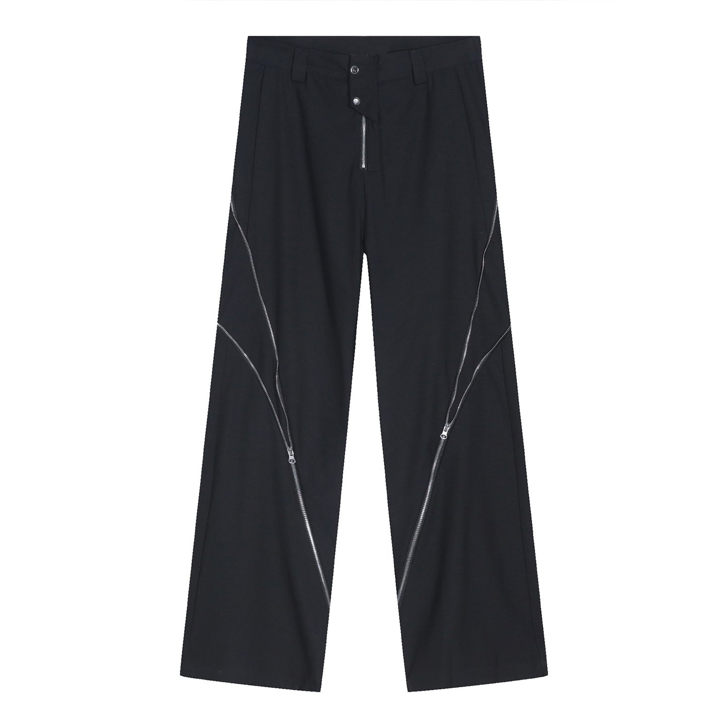 Korean Version Zipper Slit Micro Vertical Pants Men