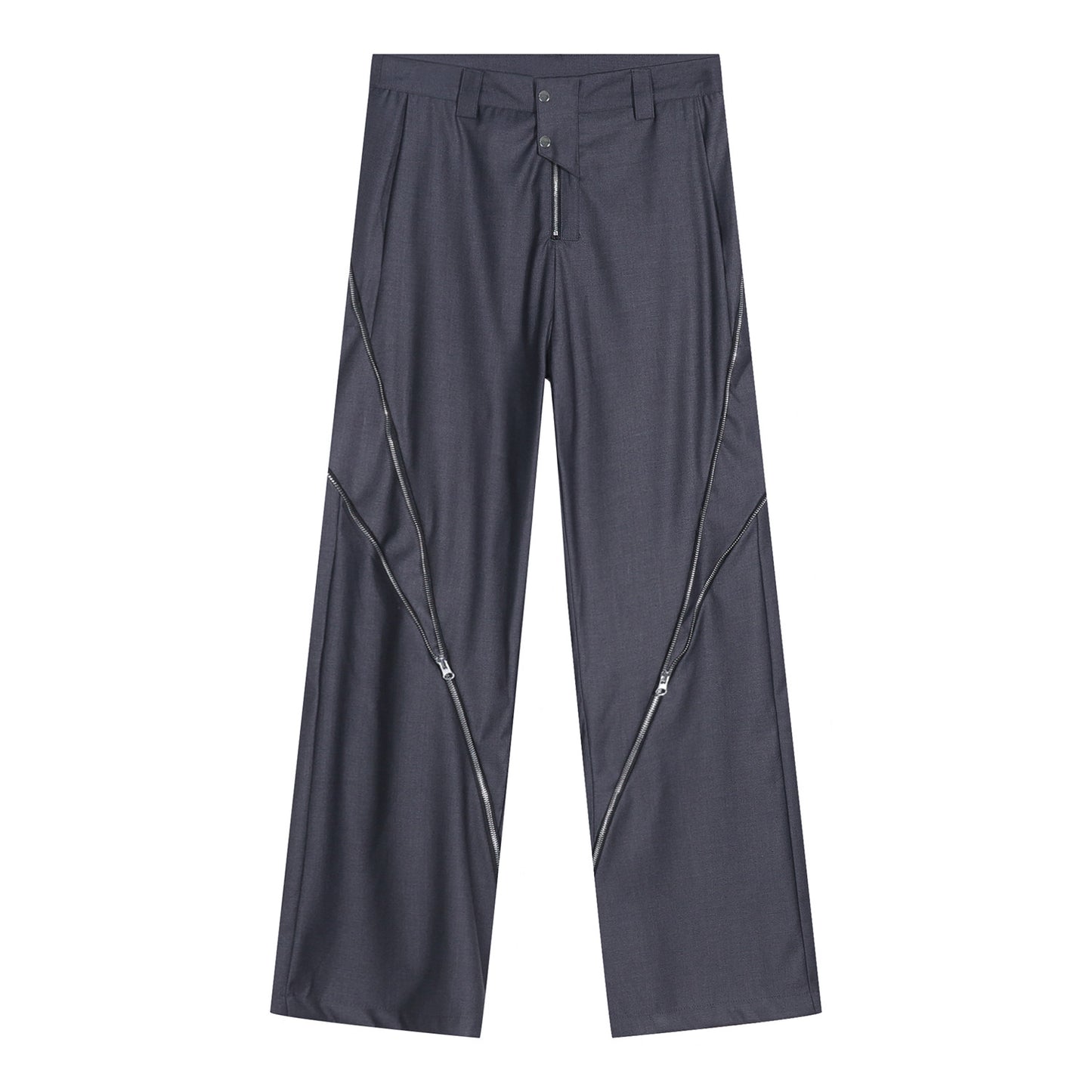 Korean Version Zipper Slit Micro Vertical Pants Men