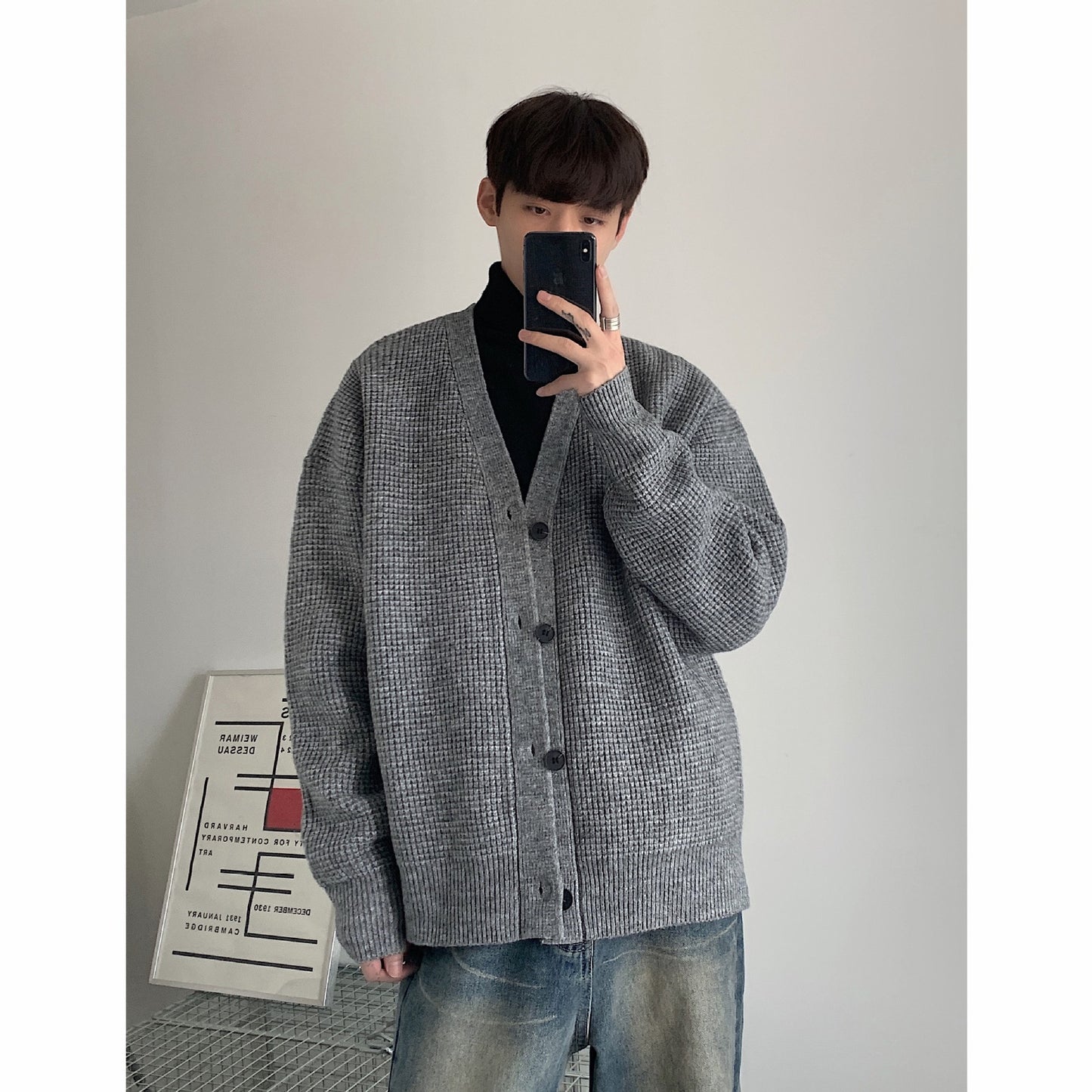 Light Commute Solid Color Knitted Jacket