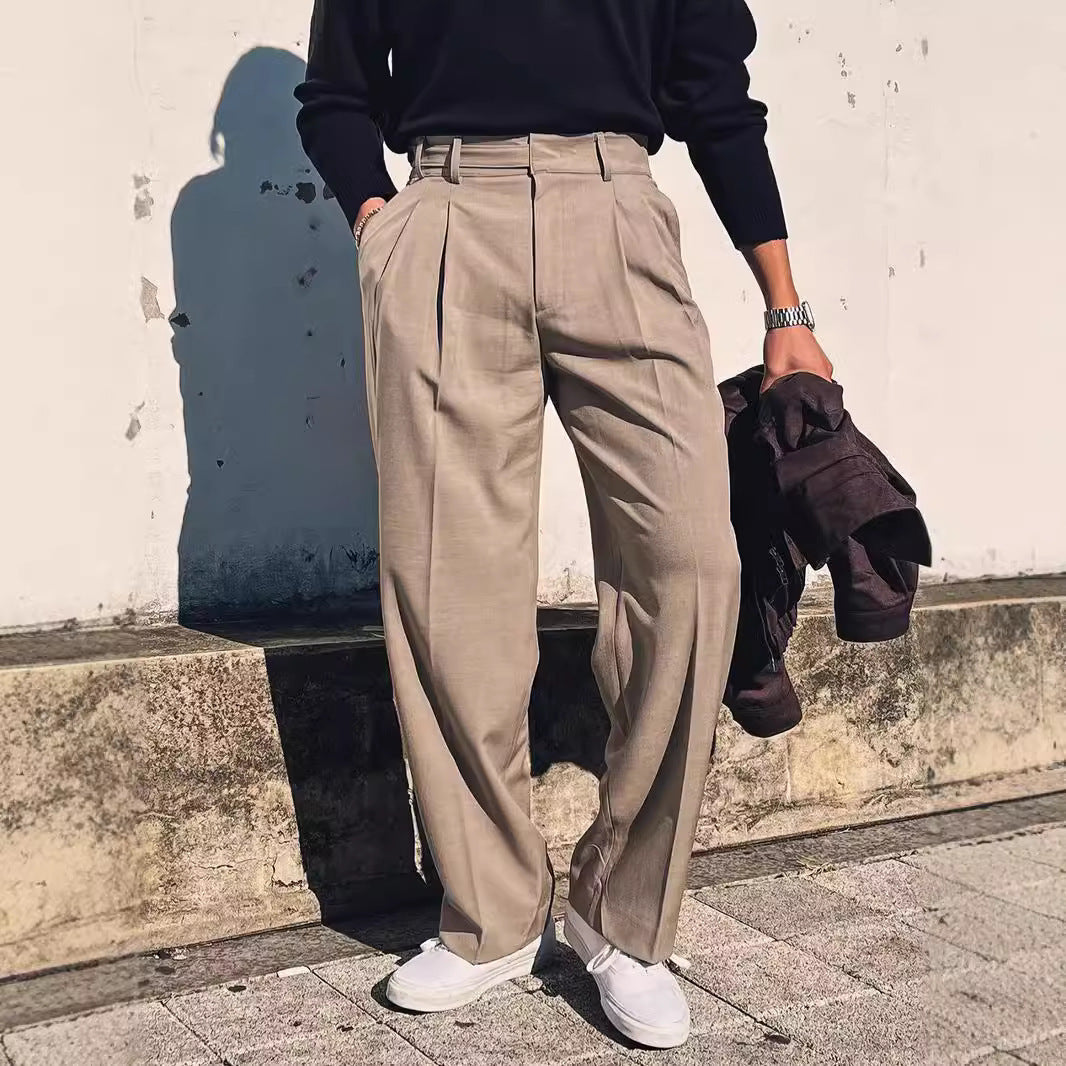 European High Waist Suit Pants