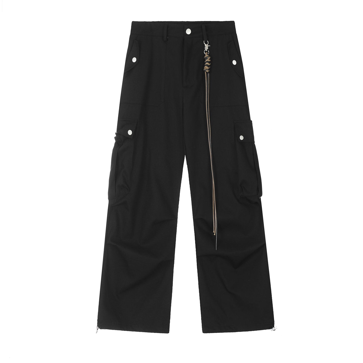 Loose Straight Leg Drape Cargo Pants