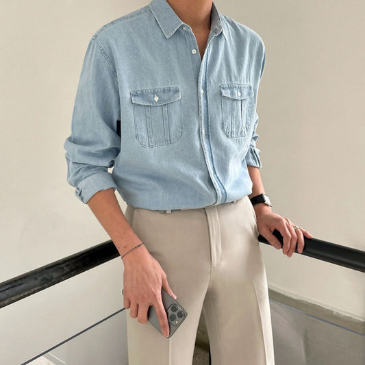 Simple Loose Denim Shirt