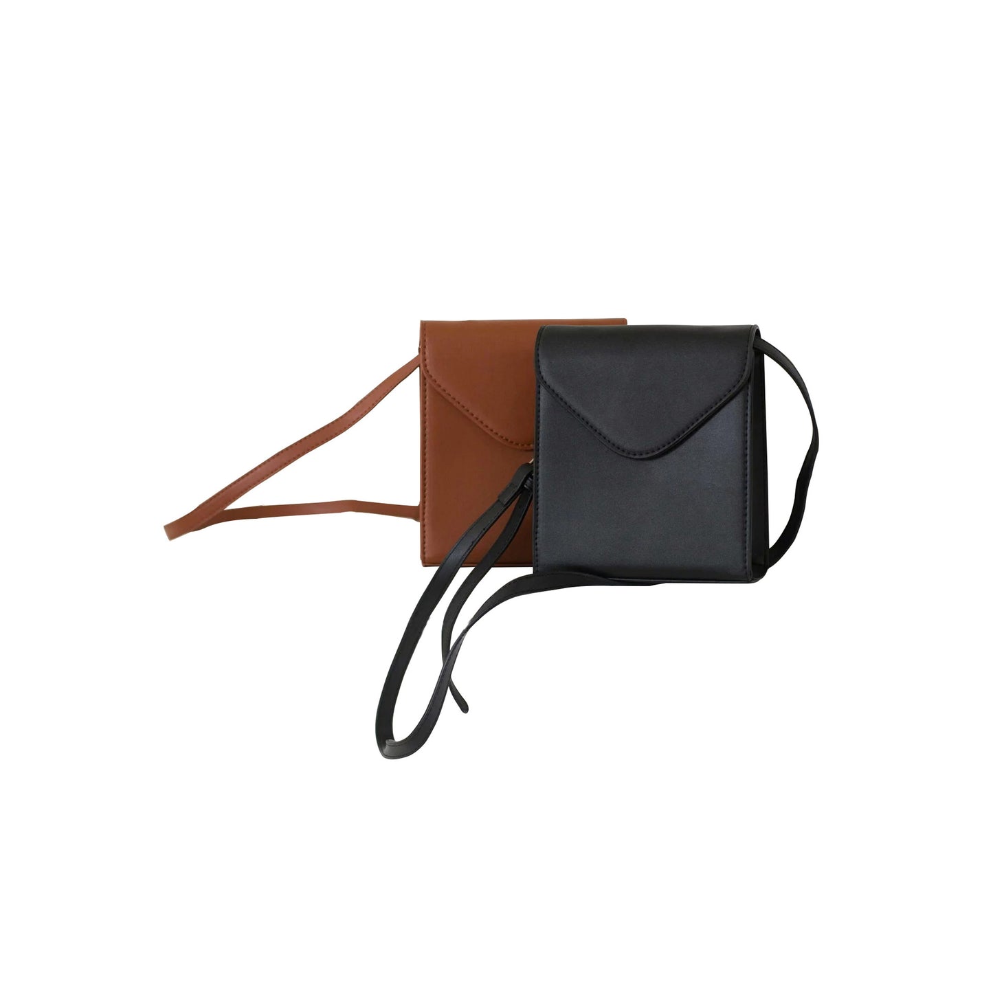 Simple Vertical Leather Shoulder Bag For Mobile