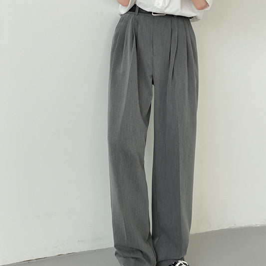 Drape Straight Casual Pants