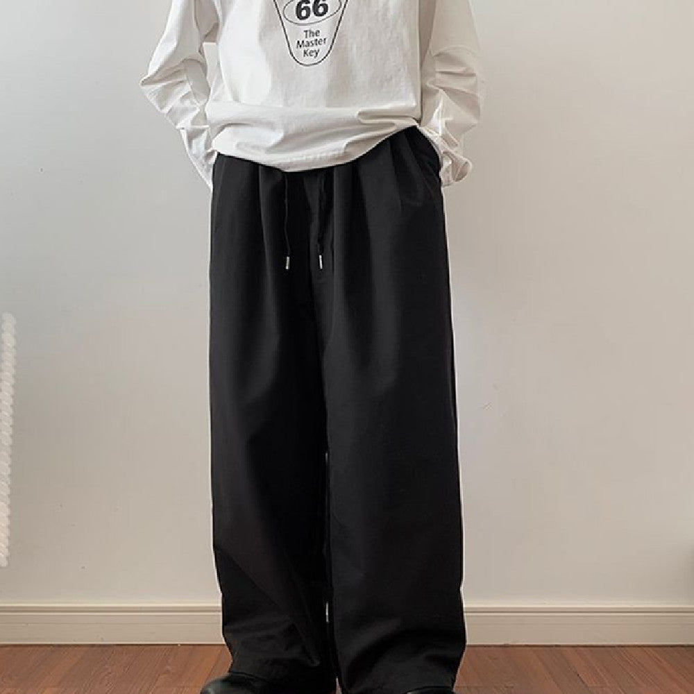 Simple casual wide trousers