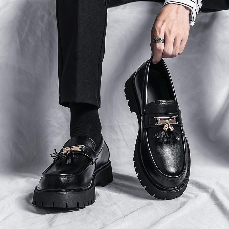 British Style Black Leather Loafer