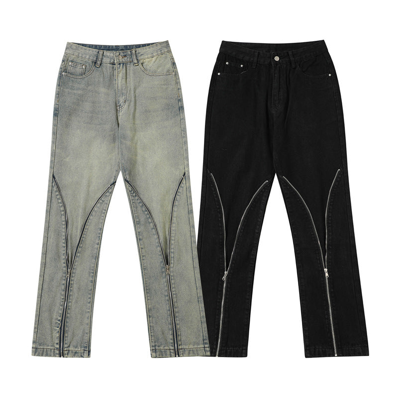 Street Zipper Jeans