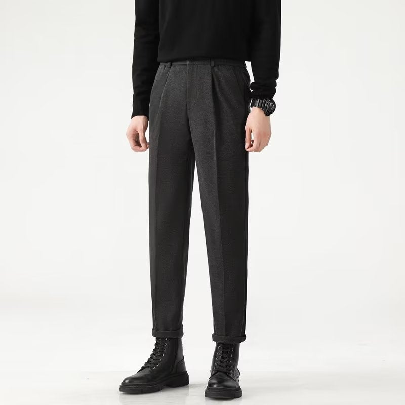 Anti-wrinkle Smoke Tube Cropped Trousers