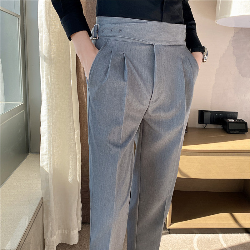 British Straight Casual Suit Pants