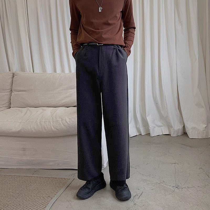 Men's Straight Loose Casual Suit Pants