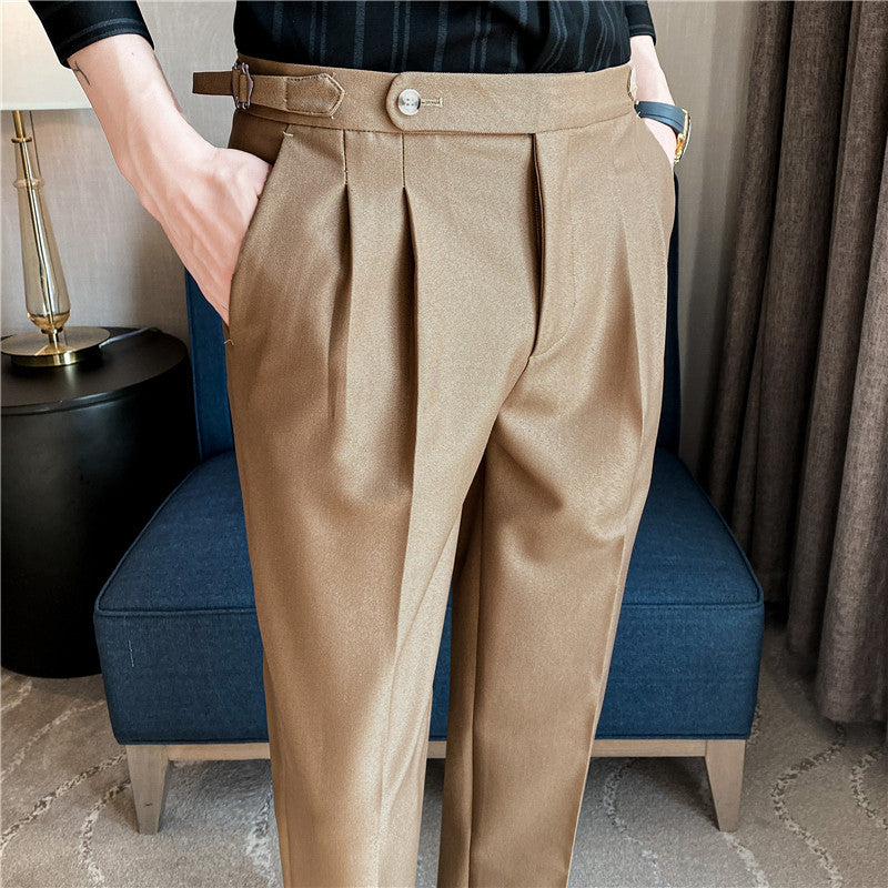 British Straight Casual Suit Pants