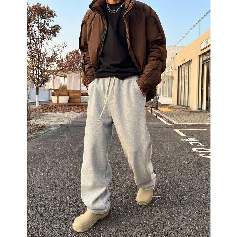 American Retro Casual Sweatpants Elastic Waist Loose