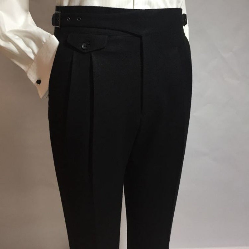 Loose Casual Wool Suit Pants