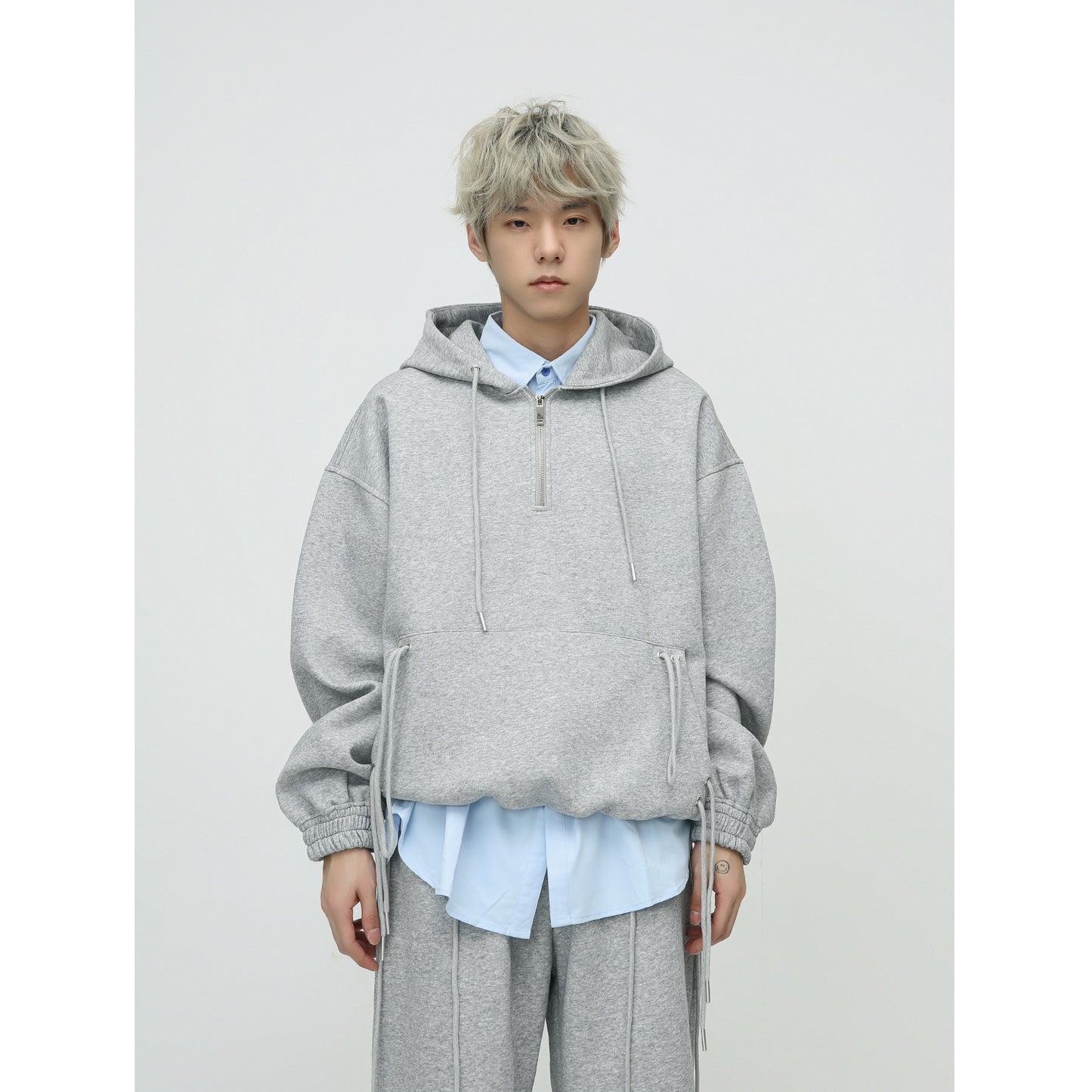 Loose Drawstring Hooded Leisure Sports Sweater