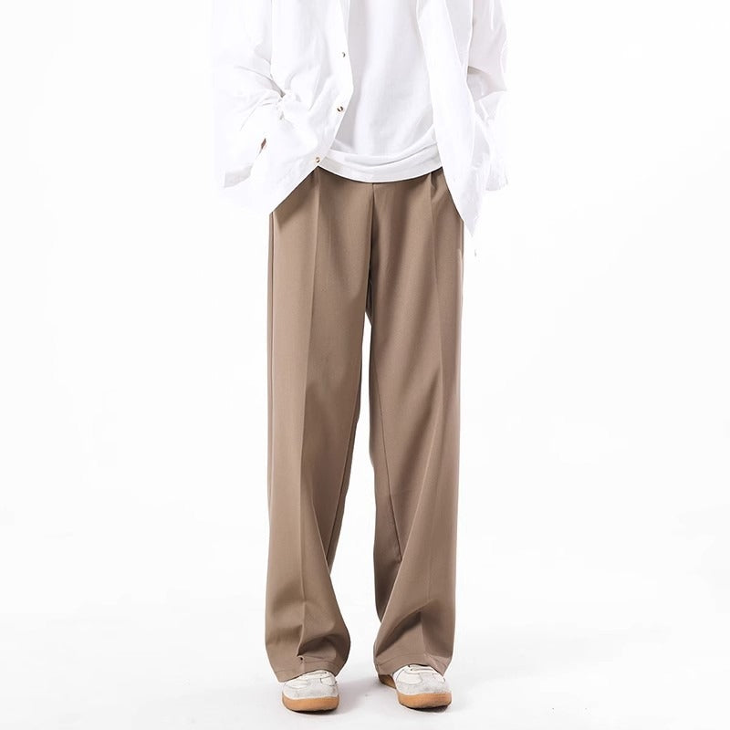 Men's Straight Loose Casual Suit Pants