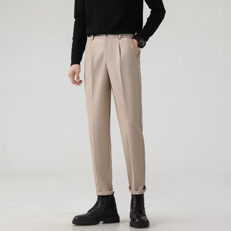 Anti-wrinkle Smoke Tube Cropped Trousers