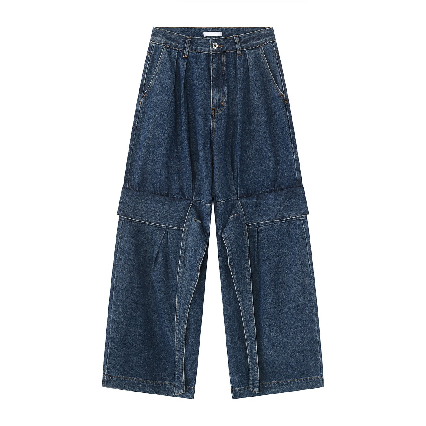 American Niche Deconstructed Loose Washed-out Jeans