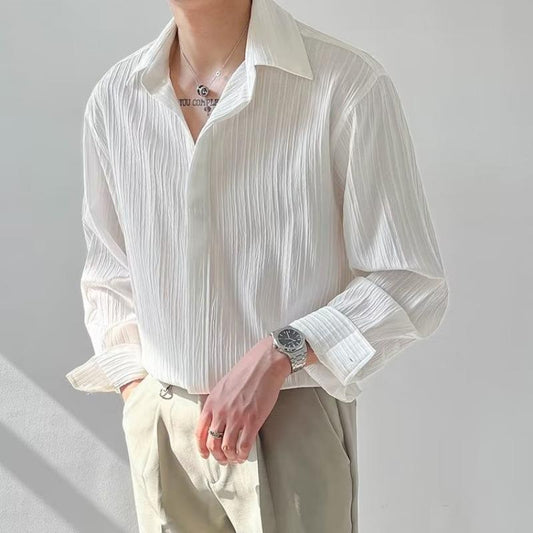 Men's Loose Casual Long Sleeve Shirt