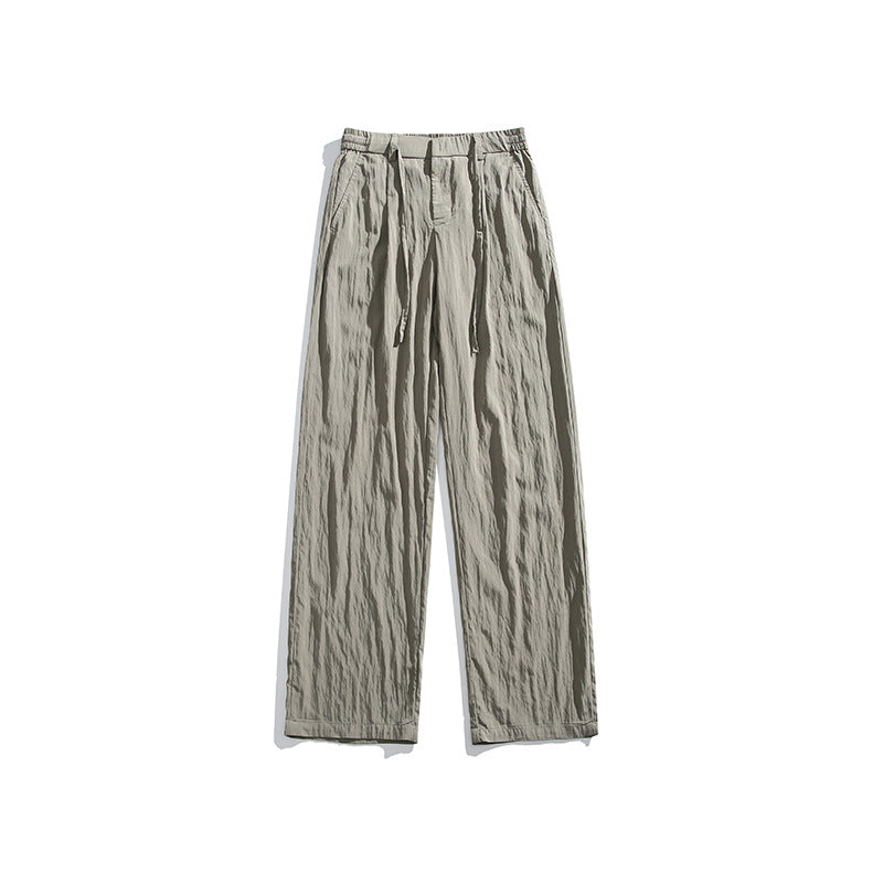 Ice Silk  Casual Draping Trousers