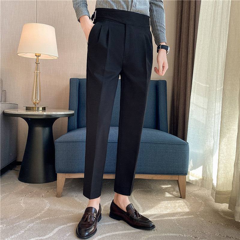 British Straight Casual Suit Pants